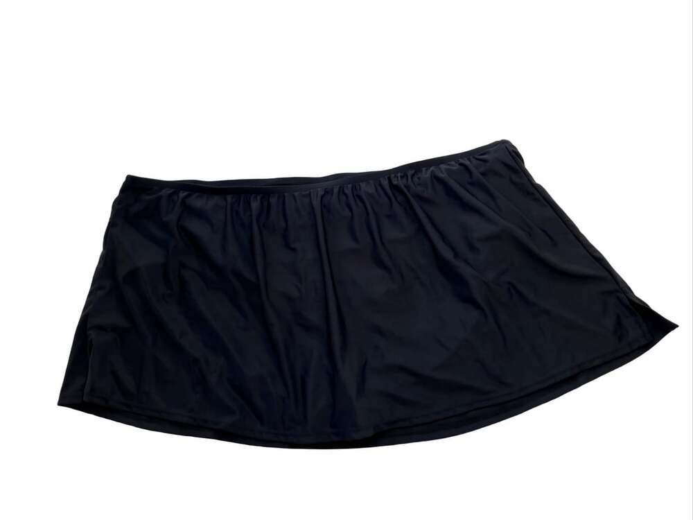 Women's Collections by Catalina Swim Skirt - Size 3X (22W-24W) Black Side Slit